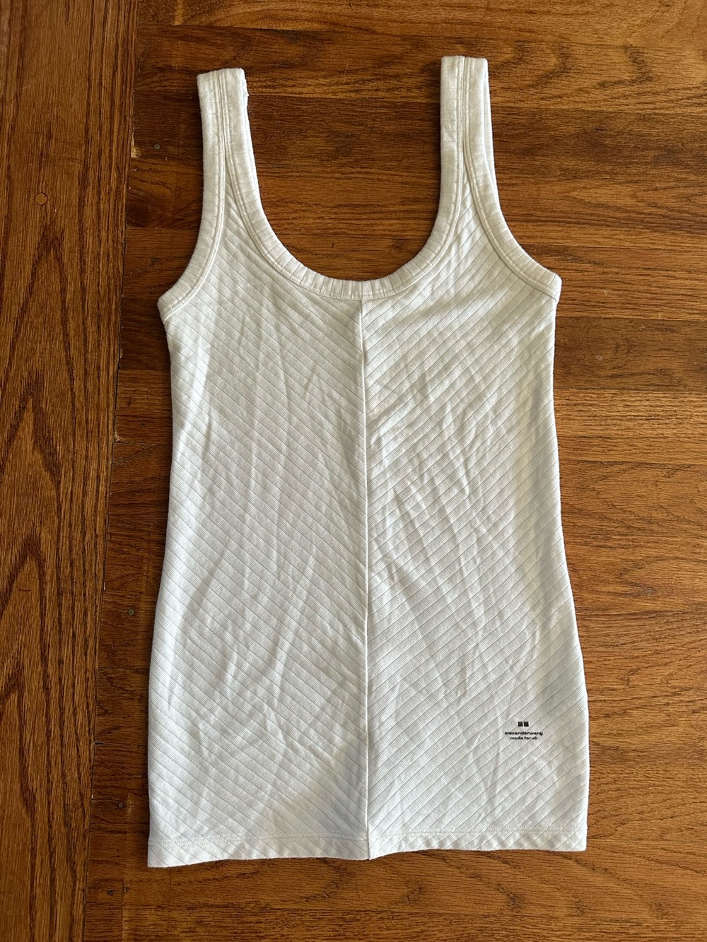 UNIQLO Alexander Wang White Tank Basic Herringbone Classic Women's XS